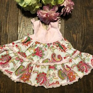 Seersucker Floral and Paisley Dress